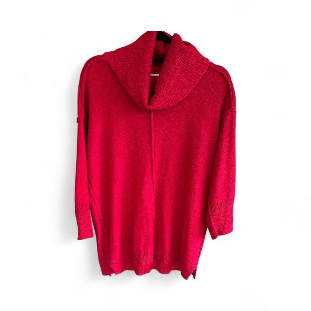 Two by Vince Camuto Vibrant Red Cowl Neck Sweater - Picture 2 of 6